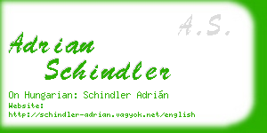 adrian schindler business card