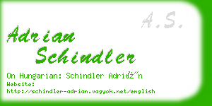 adrian schindler business card